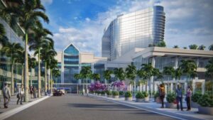 The topping out ceremony for the eastern expansion of the Broward County Convention Center, as well as the construction of the new Omni Fort Lauderdale, was held in mid-December. 