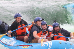In Oklahoma City, groups can navigate local rapids with RiverSport. 