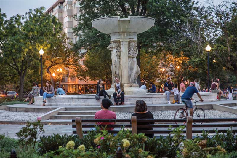 Courtesy Washington.org One of Washington’s most popular neighborhoods, Dupont Circle is filled with lively dining and nightlife.