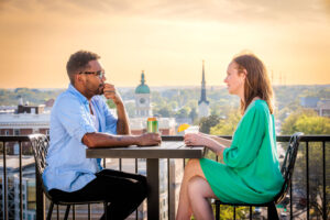 Hybar at the Hyatt Place Athens offers sprawling views of the local region.