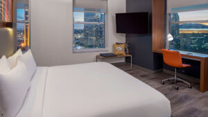 Aloft New Orleans Downtown recently completed an interior renovation, which included upgrades of the hotel’s 188 guest rooms and a redesign of the lobby. 
