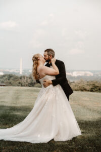 This destination wedding at Fort Myer Spates Community Club and Conference Center, Fort Myer, Va., offers couples a view of the Washington Monument and Washington, D.C.