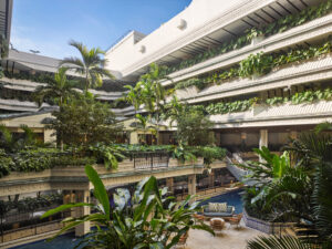 The atrium at the Mayfair House Hotel & Garden