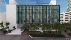 Courtesy Fontainebleau Miami Beach A rendering of the Coastal Convention Center, which will open later this year in Miami Beach, Fla.