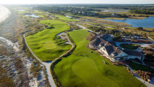 An overhead drone shot of Kiawah Island Golf Resort. 