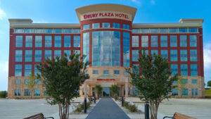 Courtesy Drury Hotels The exterior of the Drury Plaza Hotel Arlington.