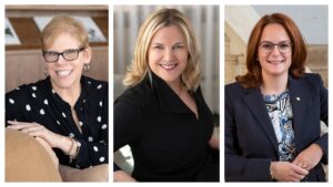 A headshot collage of Lori Kiel, Allison O'Connor, and Corinne Heyl. 