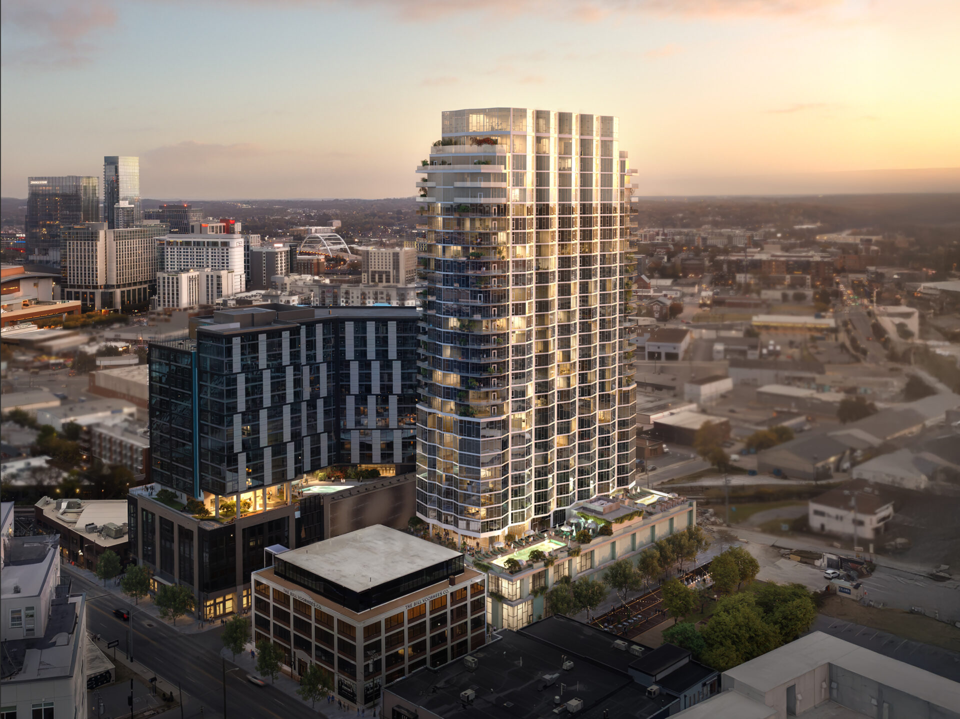 A rendering of the Pendry Nashville Hotel and Residences